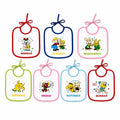 Pack of 7 Waterproof Baby Bibs with Monday to Sunday Cute Prints for Newborns and Infants