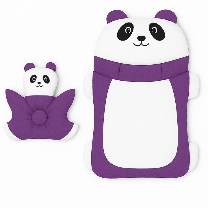 Baby Carry Nest with Pillow Panda Character – Soft Dual Zip Comfortable Newborn Sleeping Nest in Pakistan
