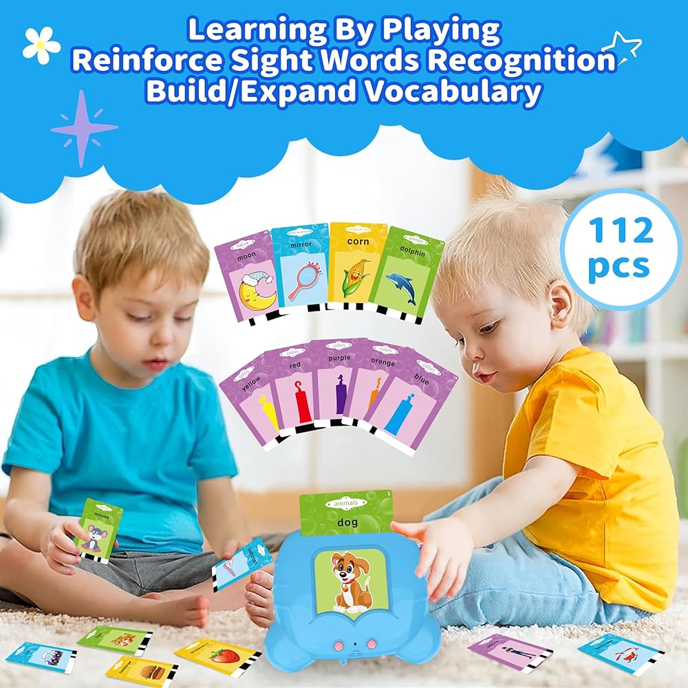 Flash Talking Cards 224 Sight Words for 0 to 9 Years Old, Speech Therapy Toys