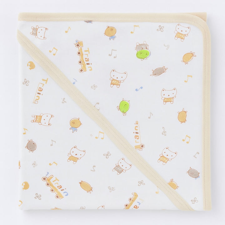Baby hooded wrapping sheet baby wrap made with soft interlock fabric