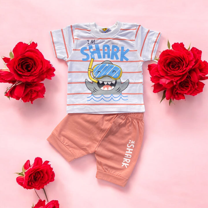 Soft cotton baby t-shirt and Short set, designed for comfort and snug fit for newborns.