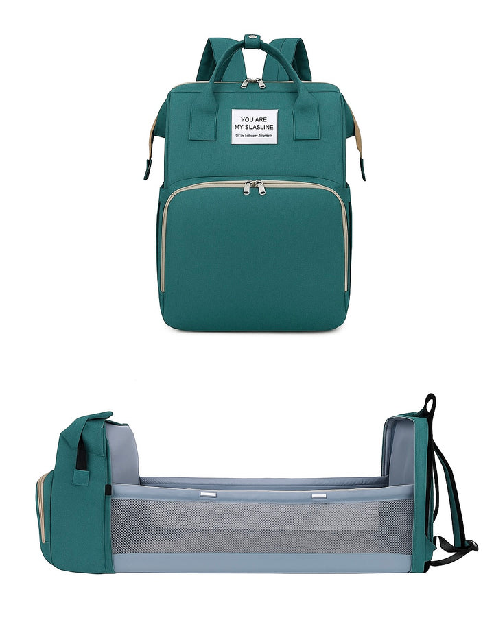 Multifunctional Diaper Bag & Folding Baby Bed – Travel Friendly, Waterproof, Spacious