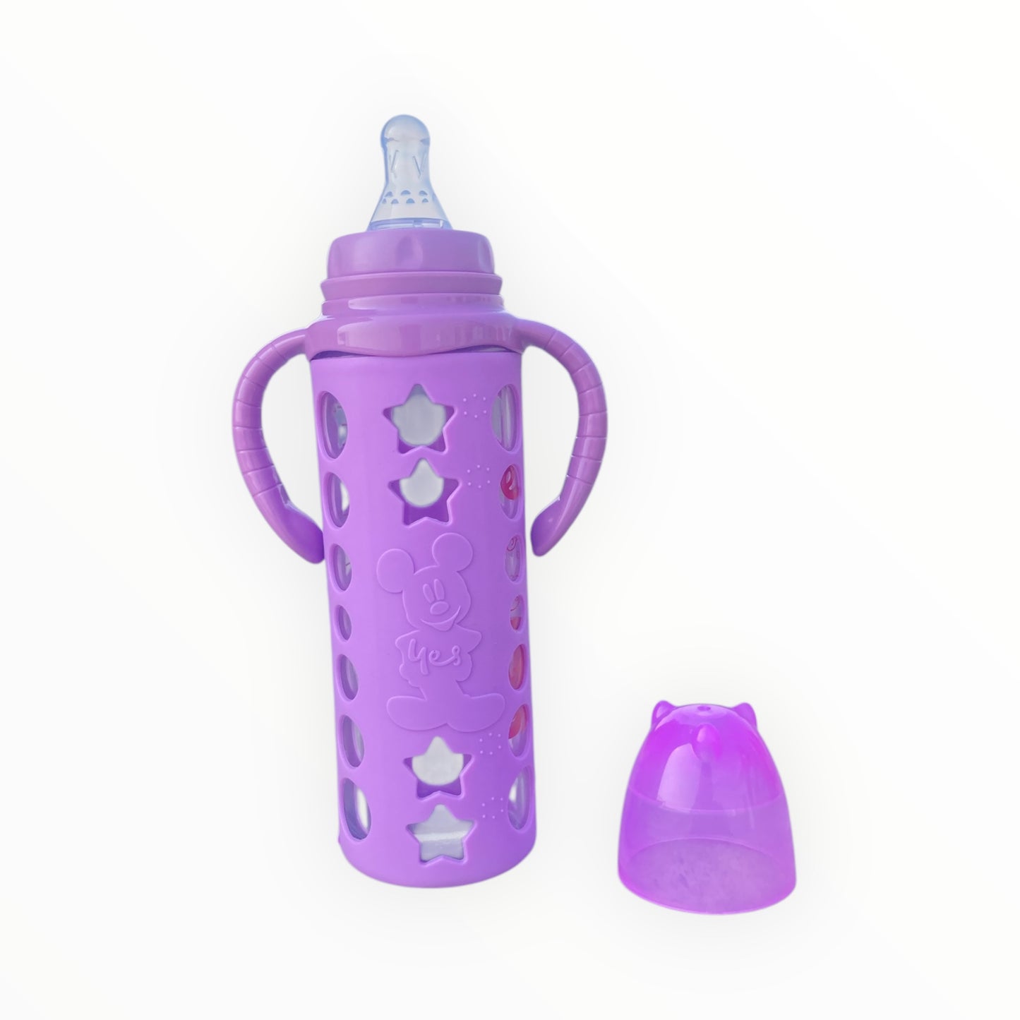 Baby Glass Feeder With Silicone Cover 240ml - 8oz