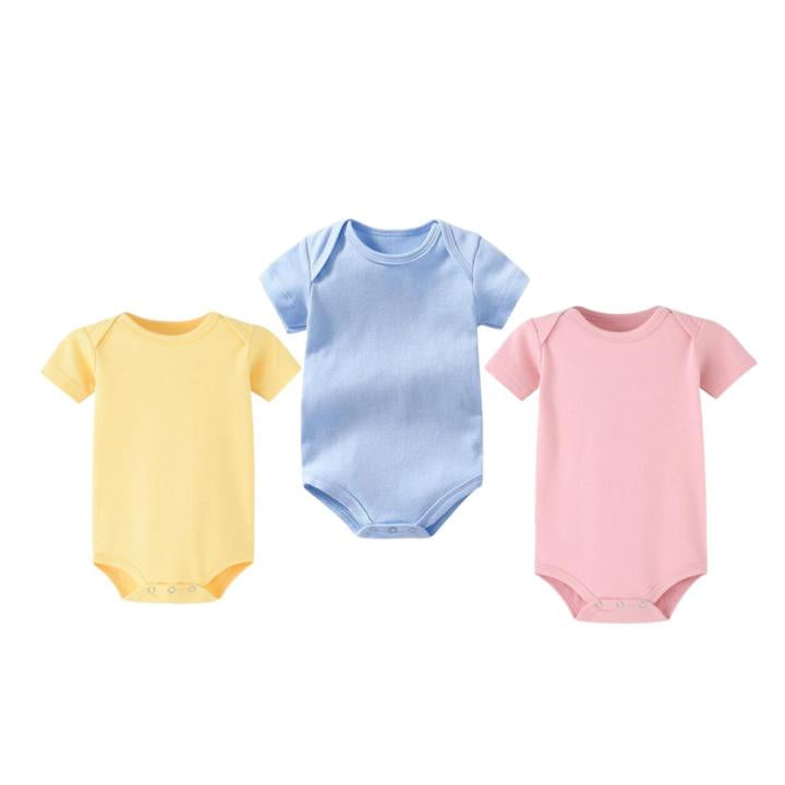 Pack of 3 Baby Bodysuits / Rompers - Half Sleeves