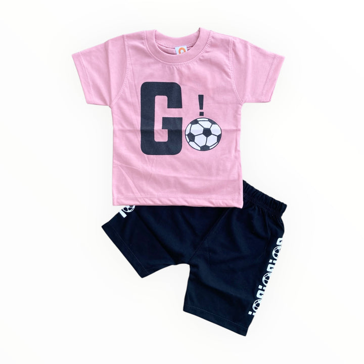 Soft cotton baby t-shirt and pajama set, designed for comfort and ease for newborns.