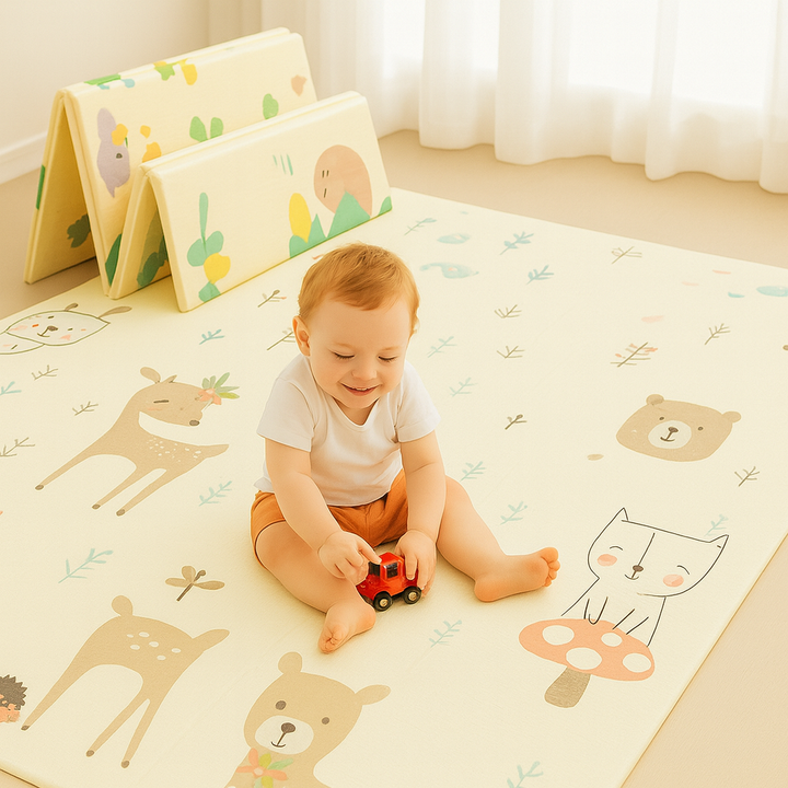 6-layer foldable waterproof baby play mat large size for tummy time, crawling, and play in Pakistan