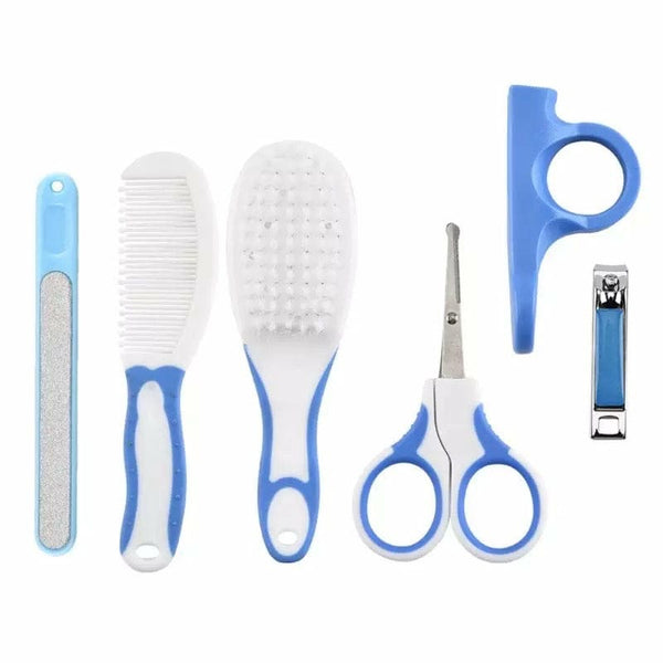 Compact baby grooming kit with 6 essential infant care tools for daily use