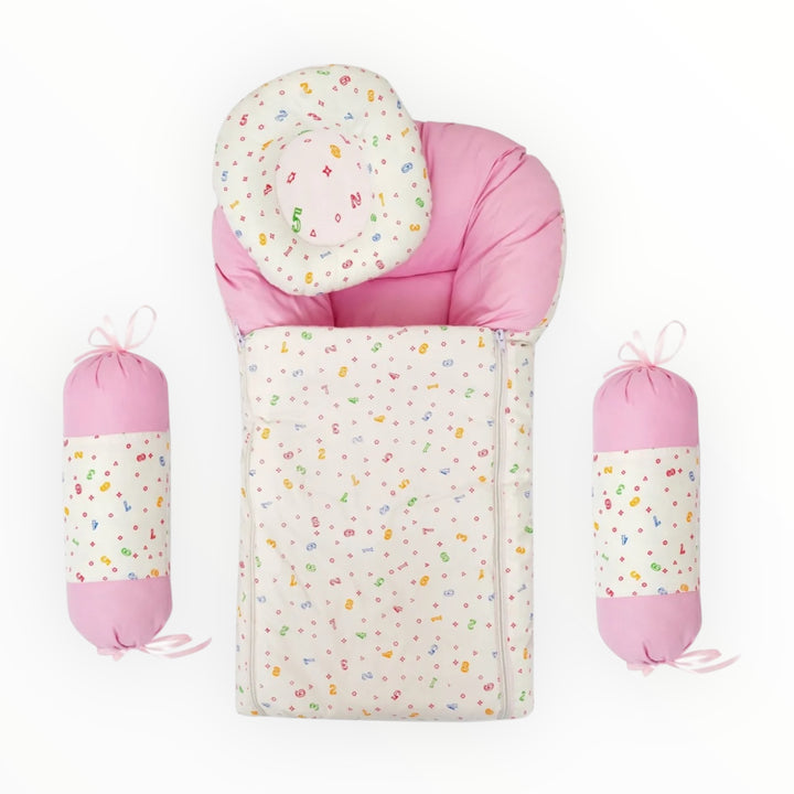 Baby Sleeping Bag Set – 4 Piece with Pillows Soft Cotton Portable Nest for Newborns in Pakistan