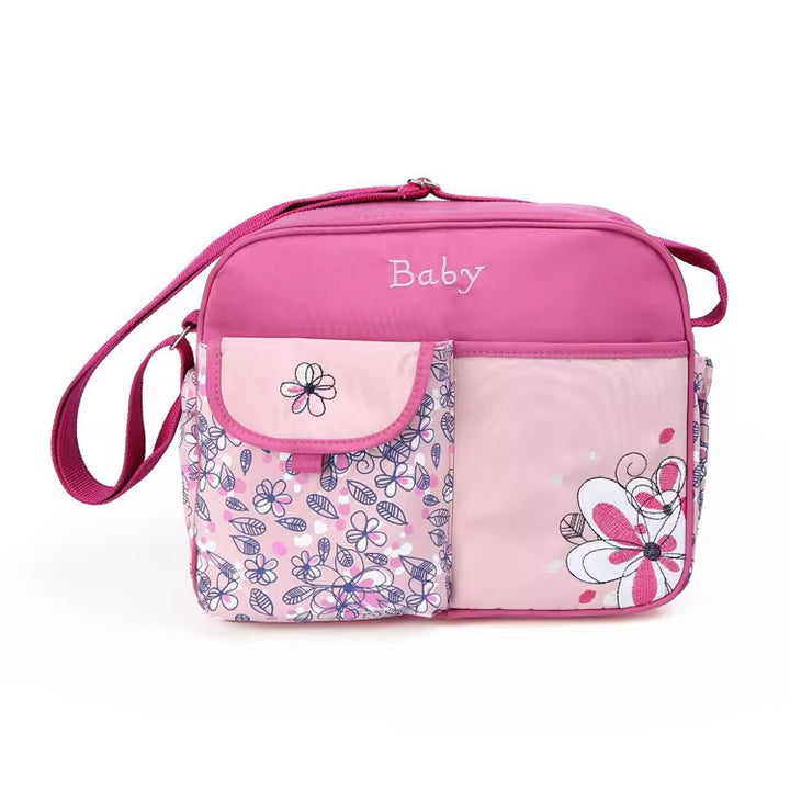 Stylish baby diaper bag with compartments and adjustable strap for travel and daily use