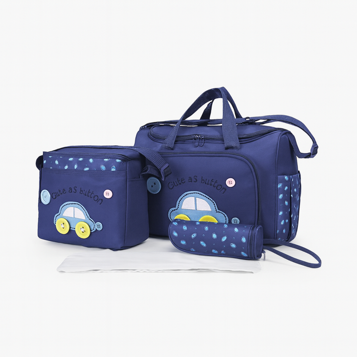 Baby Travel Organizer 4 Pcs Bag Set – Dark Blue | Babify Store