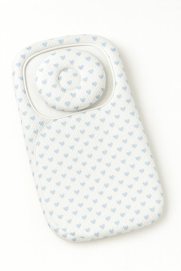 Baby Carry Nest with Strap Closure & Pillow – Soft Heart Design Newborn Sleeping Nest in Pakistan