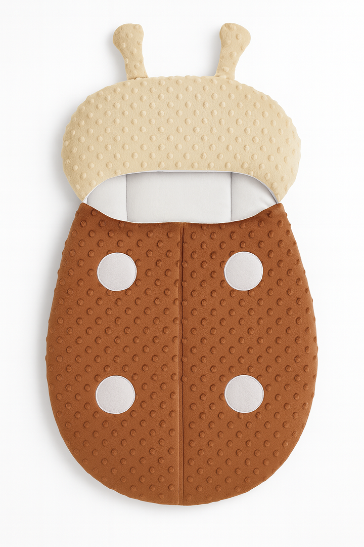 Baby Carry Nest Ladybug Design – Poppy Seeds Velvet Soft Dual Zip Newborn Sleeping Nest in Pakistan
