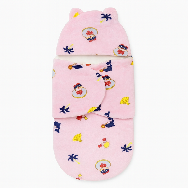 Winter Baby Swaddle Wrap Fleece Fabric – Pink / Blue / Yellow – Babify Store