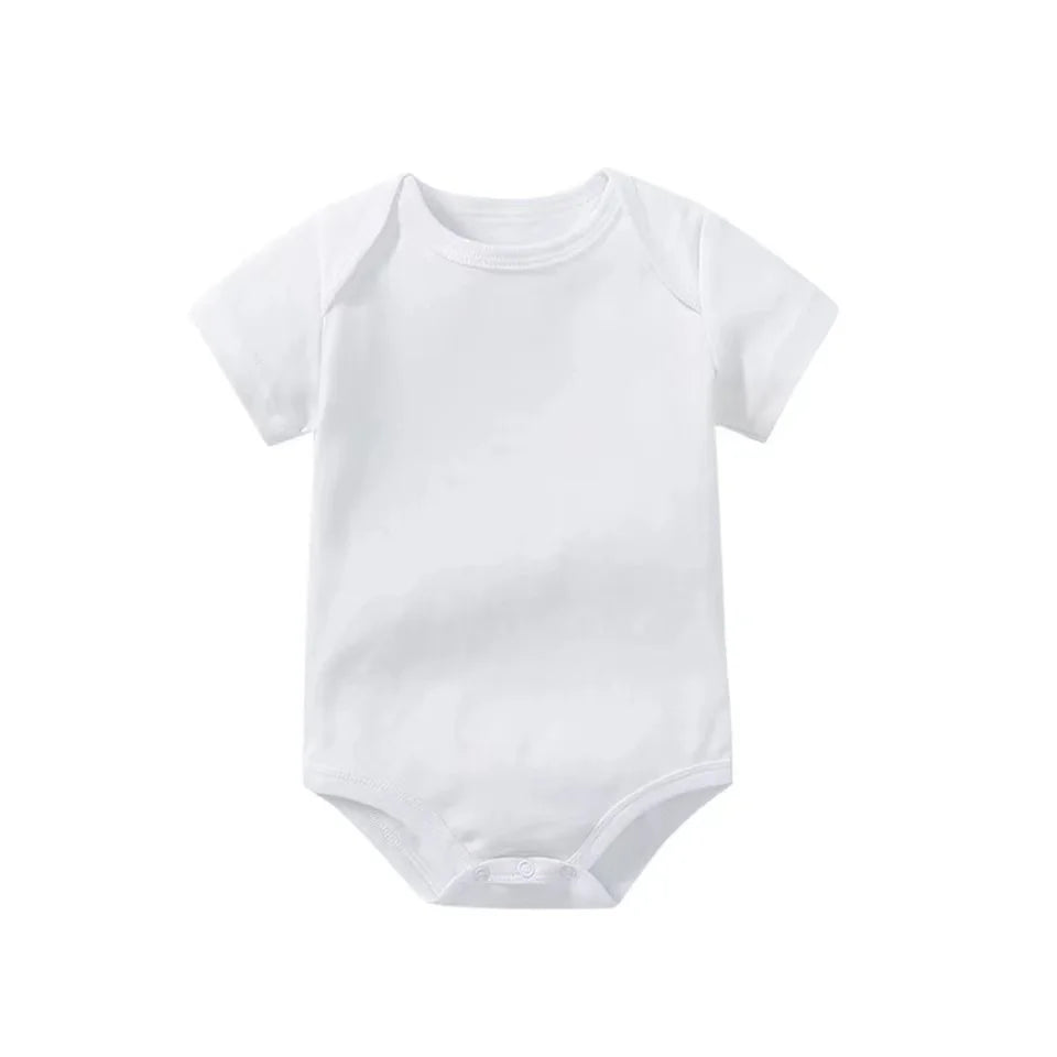 Pack of 3 Baby Bodysuits / Rompers - Half Sleeves White