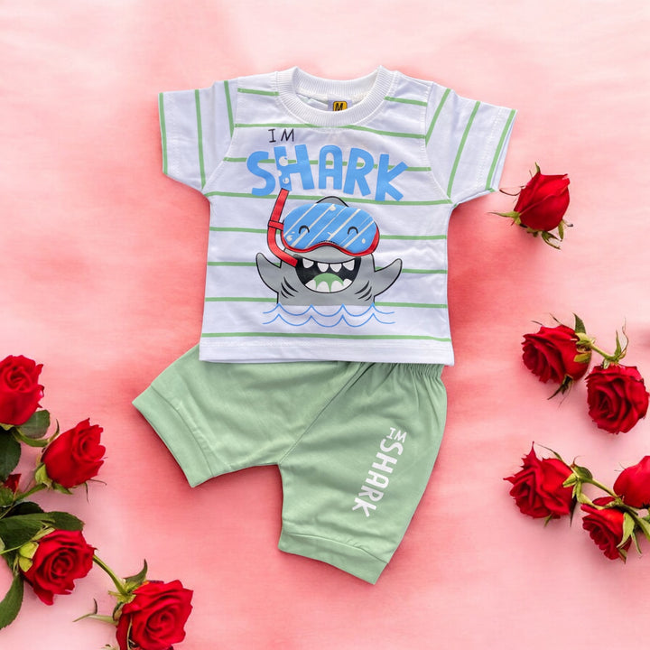 Soft cotton baby t-shirt and Short set, designed for comfort and snug fit for newborns.