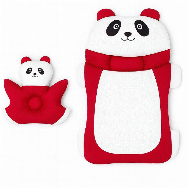 Baby Carry Nest with Pillow Panda Character – Soft Dual Zip Comfortable Newborn Sleeping Nest in Pakistan