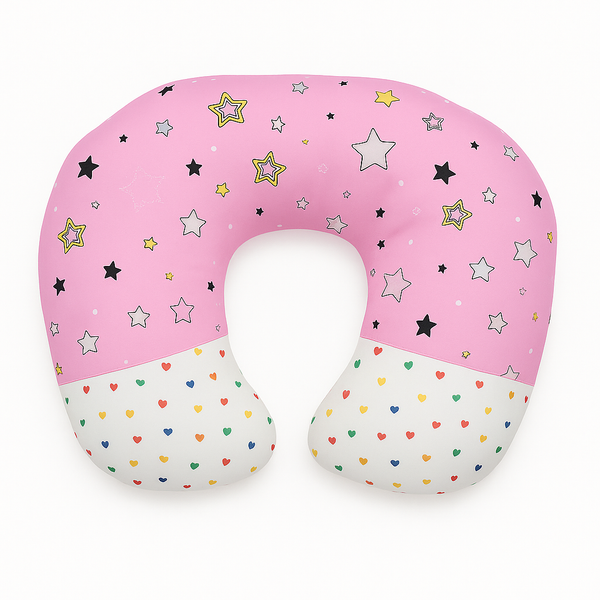 Buy Baby Nursing Pillow Star Print Pink in Pakistan – Babify Store