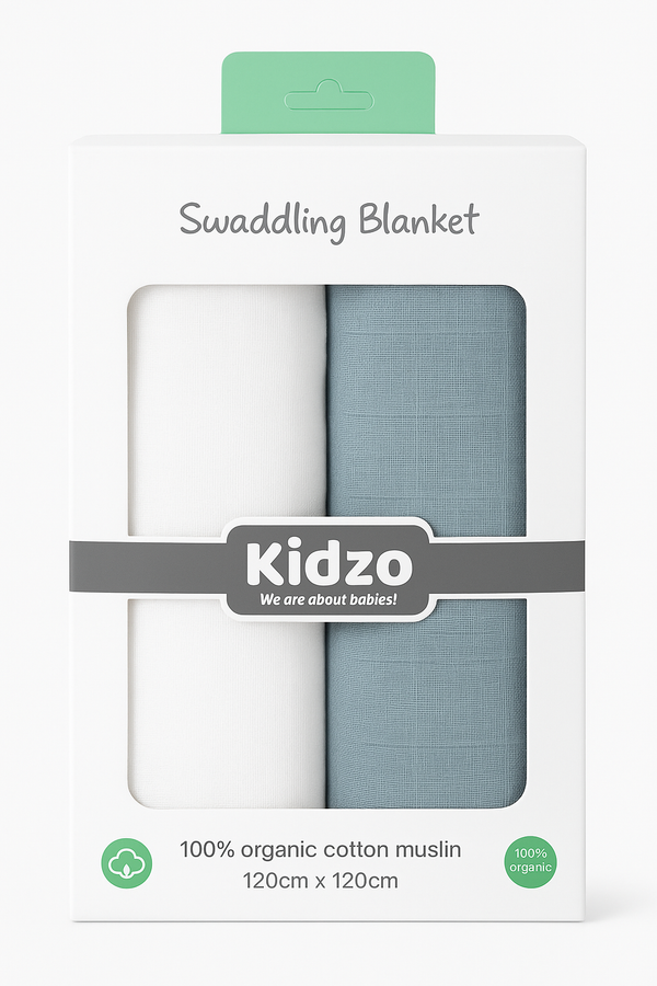 Cotton Muslin Baby Swaddle Blanket – 0–6 Months