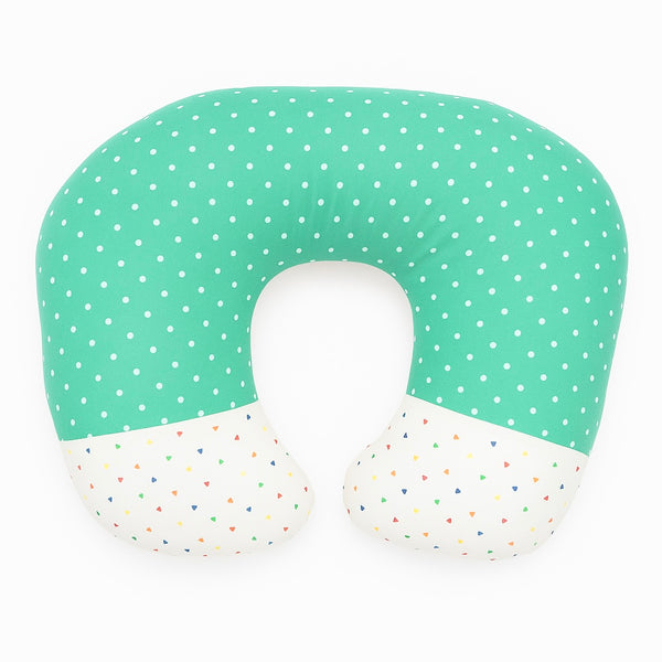 Premium polka dot adjustable baby nursing pillow green feeding cushion