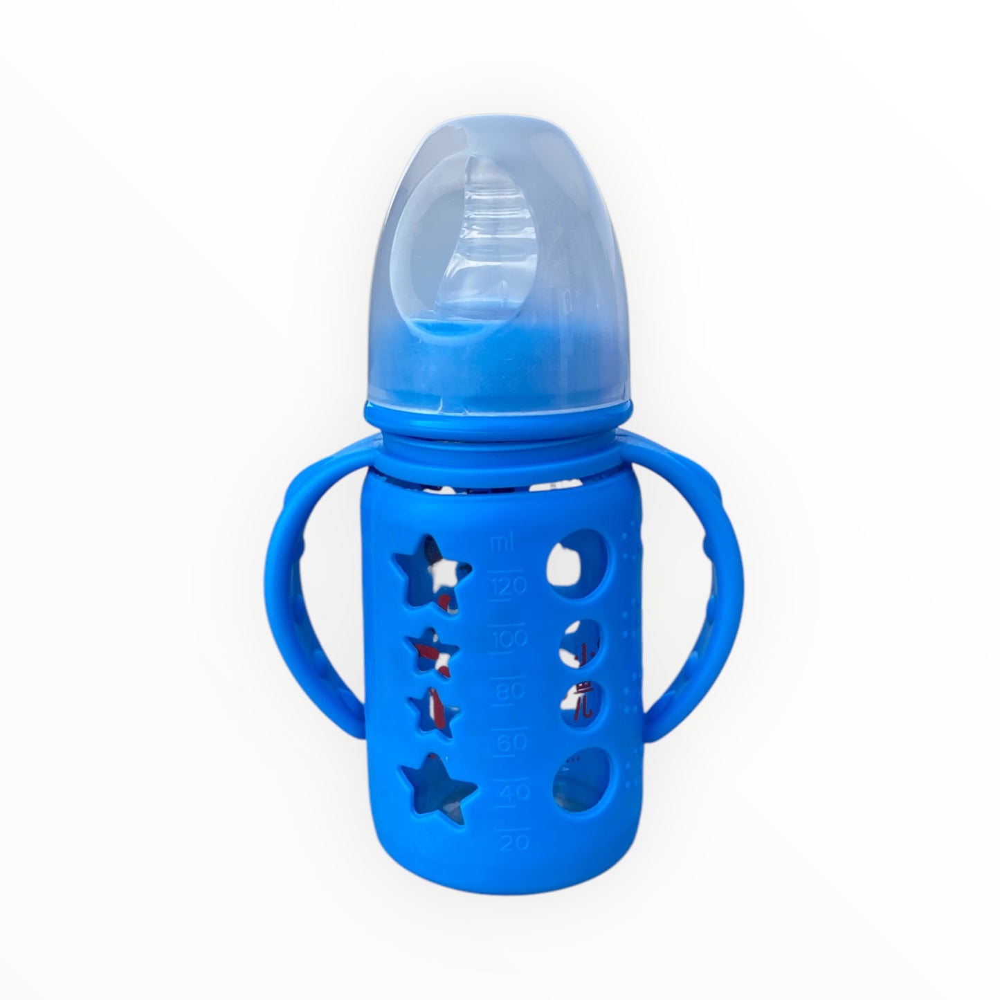 Baby Glass Feeder with Silicone Cover – 120ml (4oz)