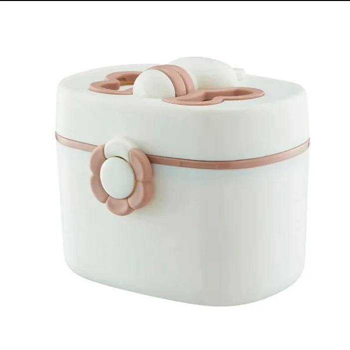 Flower-shaped 600ml milk powder container, BPA-free and portable