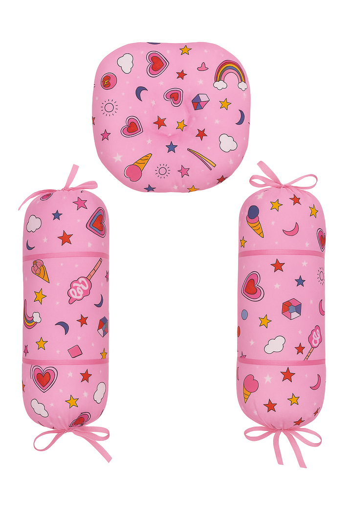 Baby Pillow & Bolster Set – Soft Breathable Fabric with Head Support for Newborns in Pakistan