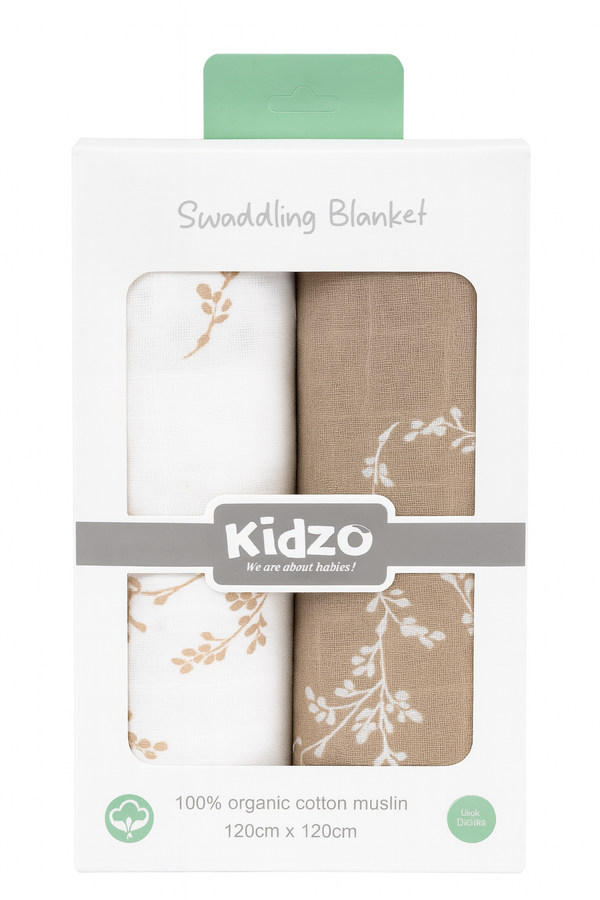 Muslin Baby Wrapping Sheets – 2 Pcs Set