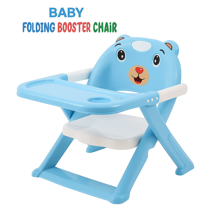 Baby folding booster dining chair with bear design for feeding