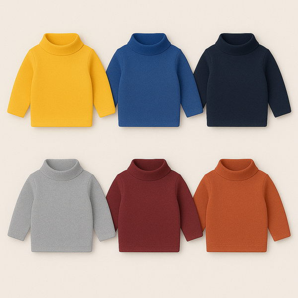 Baby High Neck Shirt – Multi Color – Winter Collection