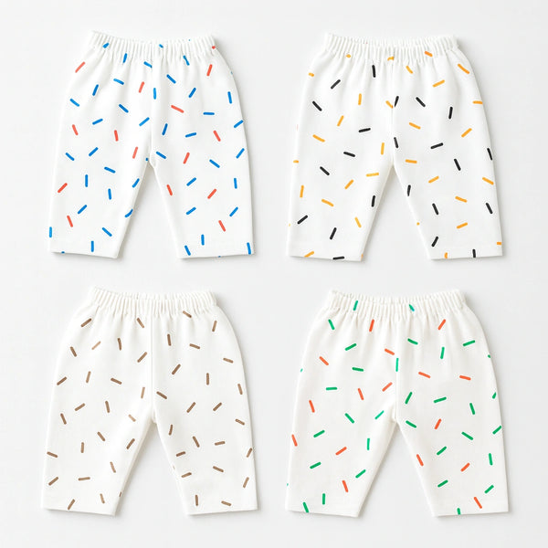 Pack of 4 white baby winter pajamas