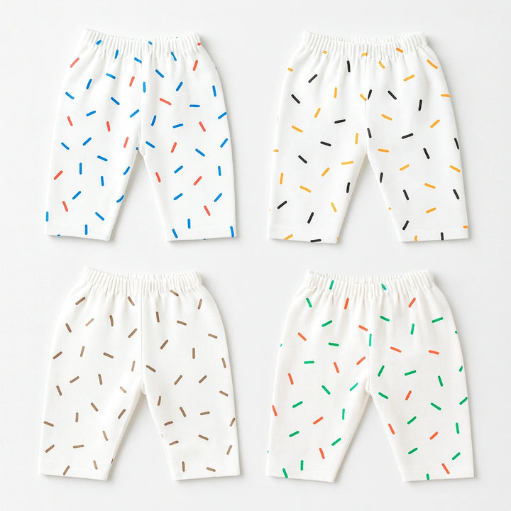 Pack of 4 white baby winter pajamas