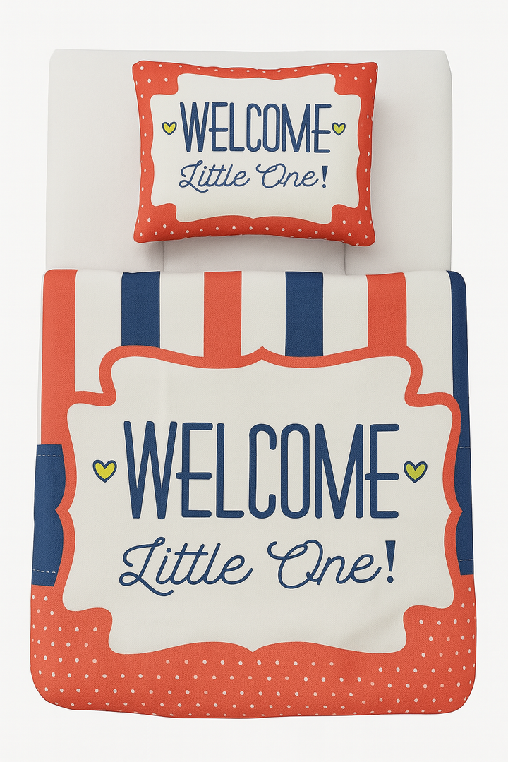Baby Carry Nest with Pillow – Welcome Little One Design Soft Cozy Newborn Sleeping Nest in Pakistan