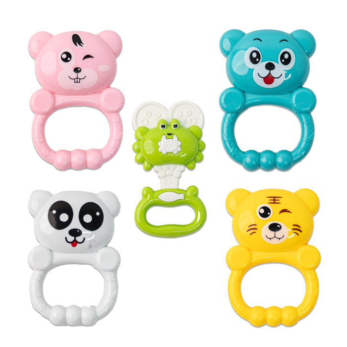 Baby Rattle Teether Set - Pack of 5 | Safe & Fun Baby Toys for Teething Relief