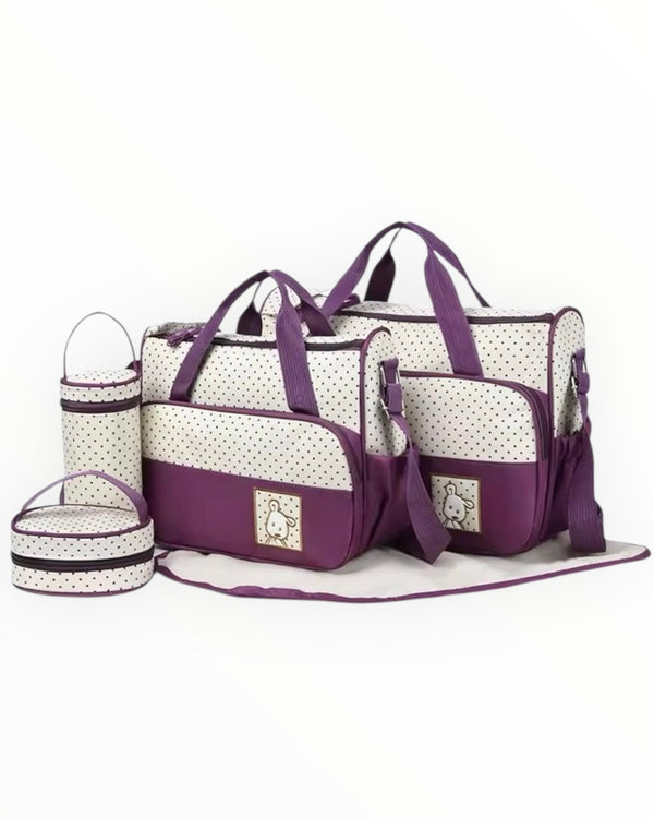 5-Piece Maternity Diaper Bag Set – Spacious, Durable, and Stylish