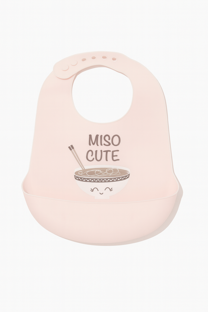 Silicone baby bib with food catcher waterproof feeding bib cute design (Need My Space, Miso Cute, Holy Guacamole, Be Brave, Cool, Veggie print)
