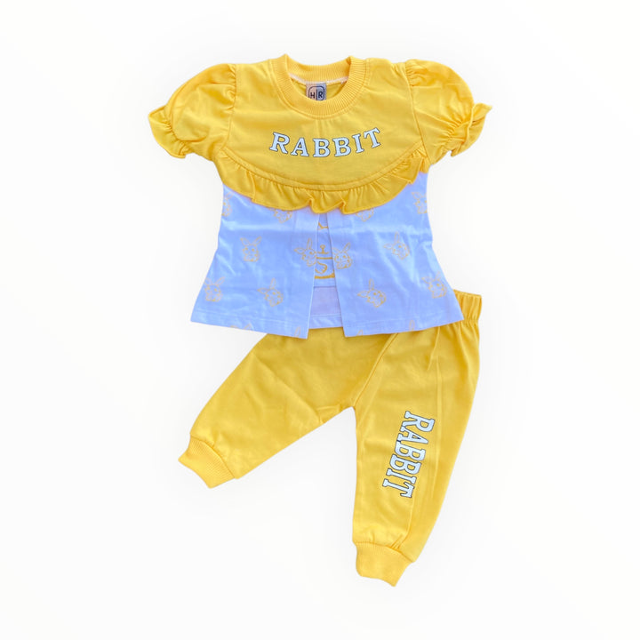Soft cotton baby t-shirt and pajama set, perfect for newborn comfort.
