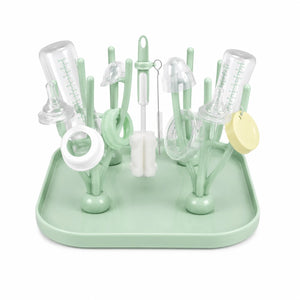 Baby Bottle Drying Rack with Tray in Mint Green for Baby Feeding Essentials