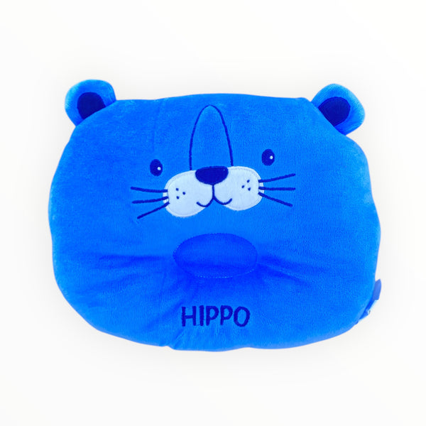 Soft velvet baby head shape pillow with adorable character design. Provides comfort and support for newborns, helping maintain a natural head shape.