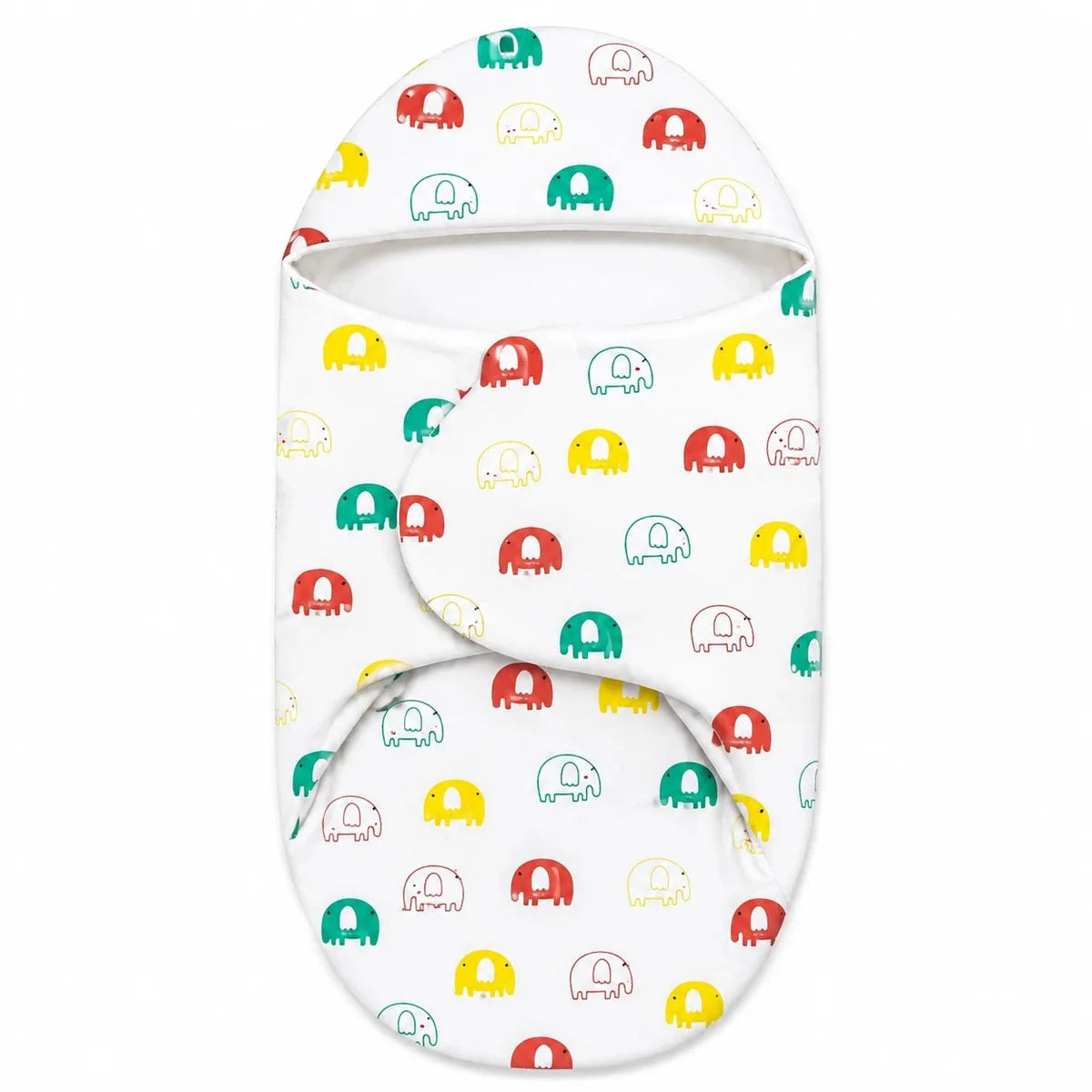 Baby Foam Swaddle Wrap Elephant Print with Soft Padded Design
