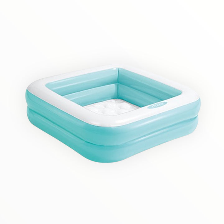 Baby inflatable pool (86 cm x 86 cm x 25 cm) made from durable, non-toxic PVC for safe water play.