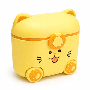 180g Cat Shape Baby Milk Powder Storage Box with Airtight Lid for Formula Storage and Travel
