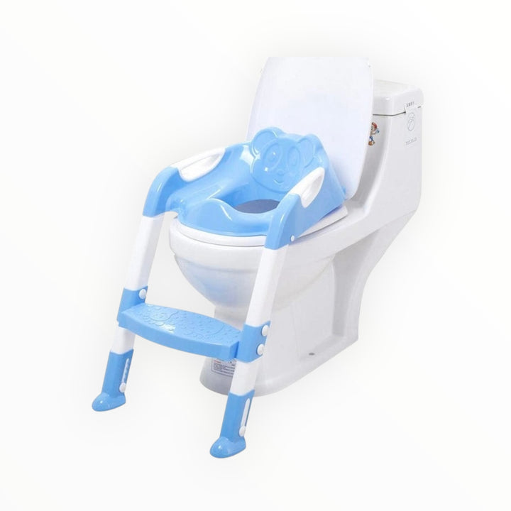 Potty training seat with adjustable ladder for toddlers, making potty training easier and safer.