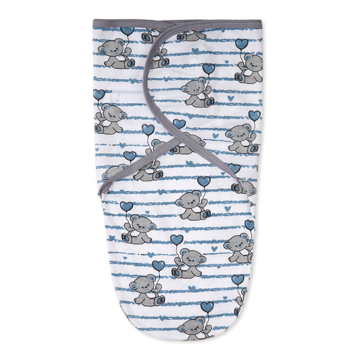 A soft and breathable baby swaddle for newborns (0-3 months), designed to provide warmth, security, and a cozy sleeping environment. Made from gentle, baby-safe fabric.