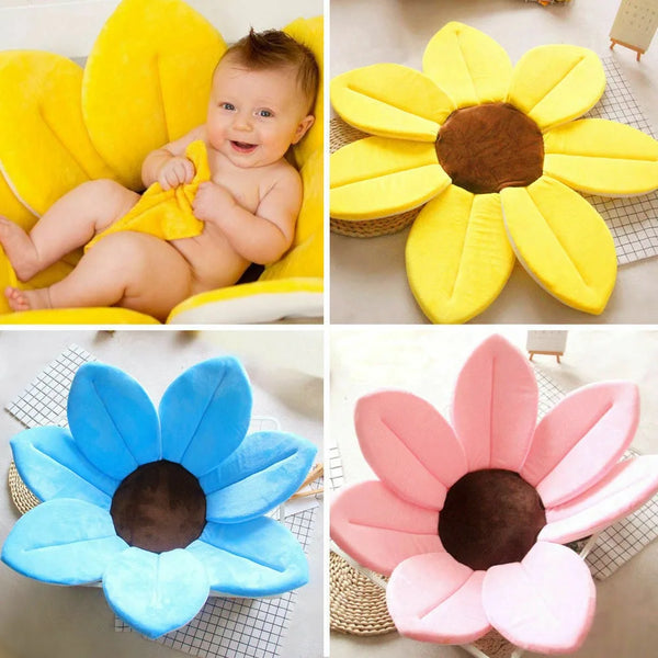 Soft and plush Blooming Bath Flower, a cozy baby sink cushion designed for gentle and comfortable bath time.