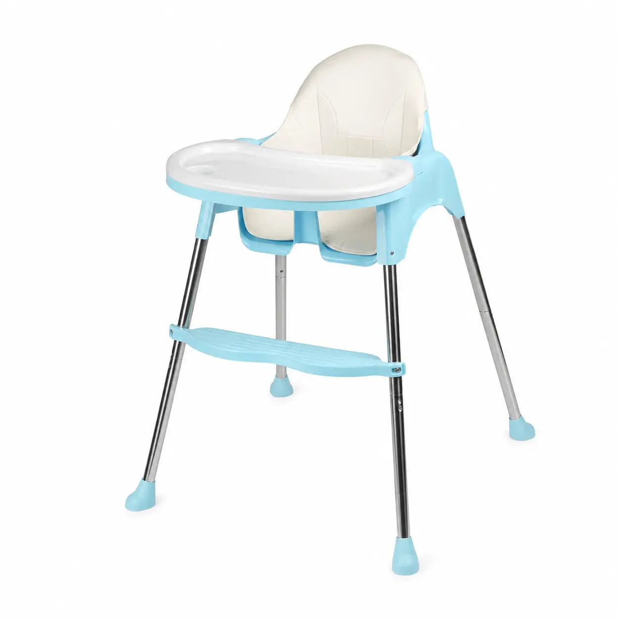 Blue 2 in 1 adjustable baby high chair with removable feeding tray