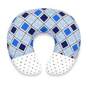 Blue baby nursing and feeding pillow for mother and baby support in Pakistan