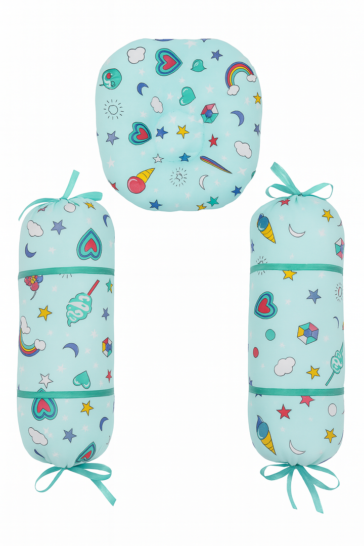 Baby Pillow & Bolster Set – Soft Breathable Fabric with Head Support for Newborns in Pakistan