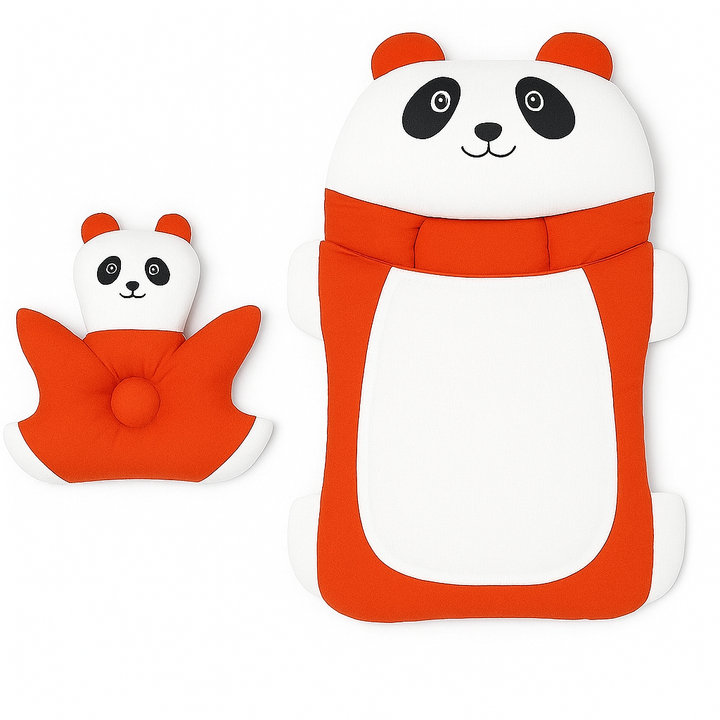 Baby Carry Nest with Pillow Panda Character – Soft Dual Zip Comfortable Newborn Sleeping Nest in Pakistan