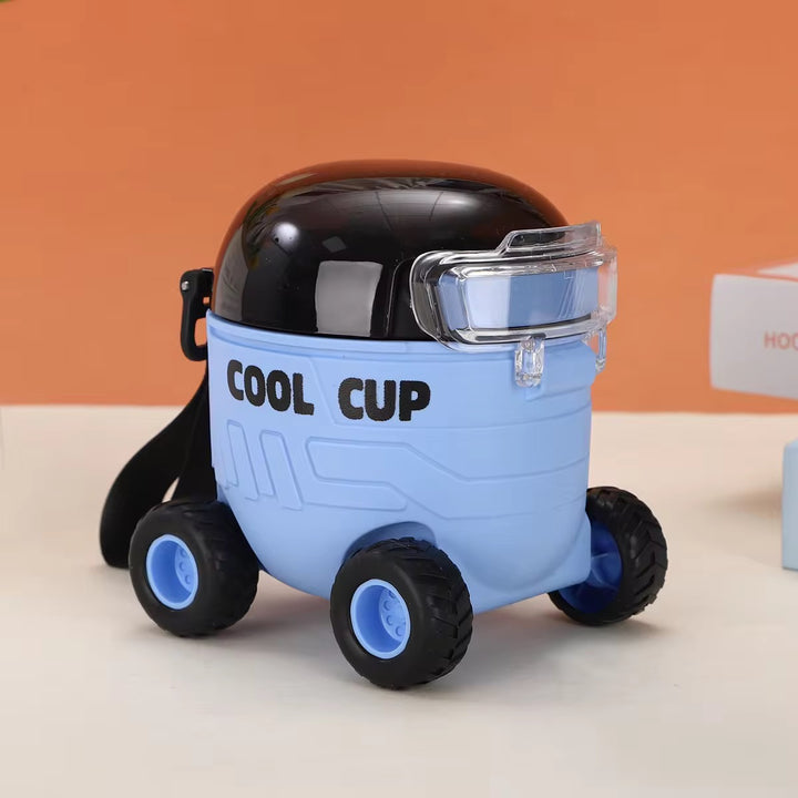 Sipper Cup 550ml Kids Car Water Bottle with Wheels – Fun & BPA-Free