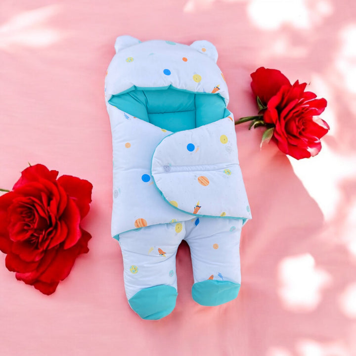 Newborn Romper Style Carry Nest Green – Soft Lightweight Sleeping Nest 0–6 Months in Pakistan